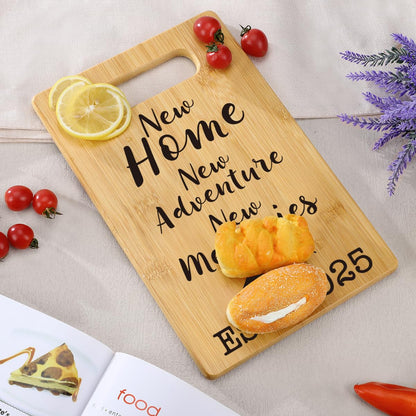 MY-ALVVAYS House Warming Gifts New Home, Perfect House Warming Gifts, New Home Gift Idea for Women Men Homeowner, New Apartment Essentials, New Home New Adventure New Memories 2025 Cutting Board
