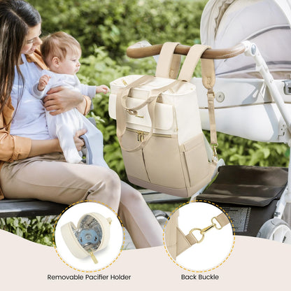 LOVEVOOK Diaper Backpack, Diaper Bag Tote with Insulated Pockets, Baby Bag for Girl Boy with Changing Pad, Large Baby Diaper Bag with Pacifier Case, Anti-Theft Travel Backpack for Women