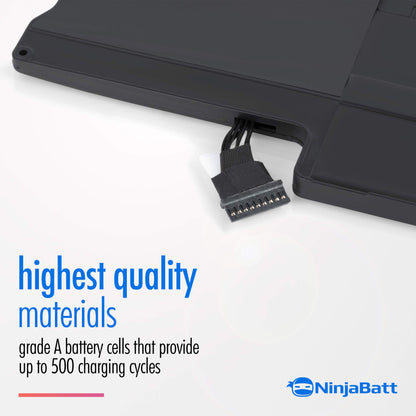 NinjaBatt A1466 Battery for Apple MacBook Air 13″ (Mid 2012, Mid 2013, Early 2014, Early 2015,2017) A1369(Late 2010, Mid 2011 Version) A1405 A1377 [7160mAh/54.5Wh/7.6V]