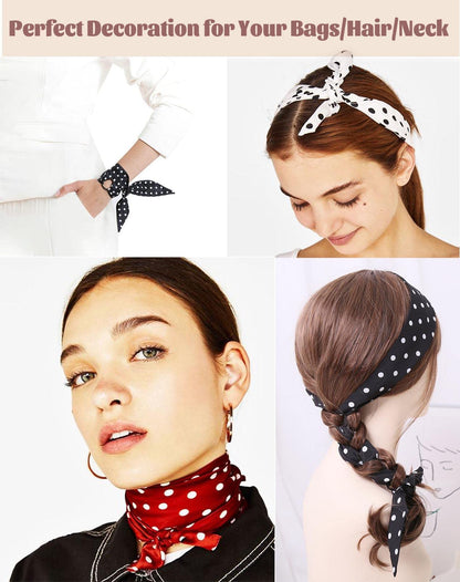 kcctoo 2/6/10Pack Scarf Bags for Women Handbag Scarfs Band Hair Neck Scarves Fashion Gifts