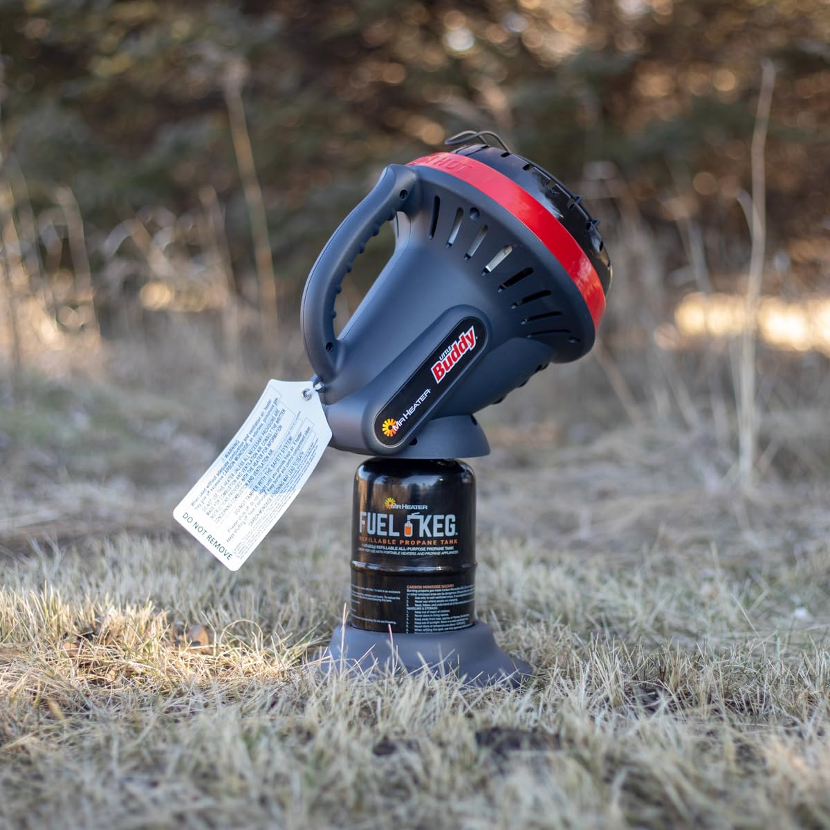 Mr. Heater F215100 MH4B Little Buddy 3800-BTU, Indoor Safe Propane Heater With ODS & Tip-Over Protection, Heating Area Up to 95 Sq. Ft - Lightweight, Medium - Black/Red