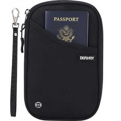 Passport Holder for Travel, Rfid Blocking Passport Wallet Travel Wallet Waterproof Case for Cards Passport Case, Travel Document Organizer Credit Cards Case Rfid Passport Holder for Travel