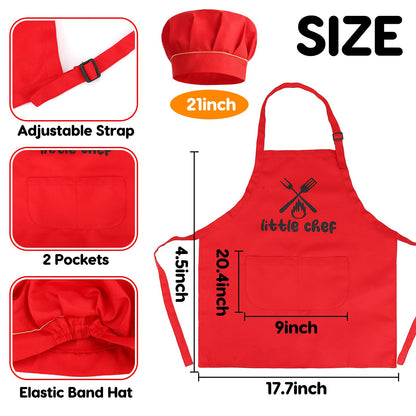 Kids Grill Playset Kitchen Toys with Apron Hat for Cooking Food Smoke Light Outdoor Pretend Play Accessories BBQ Outside Camping Barbecue Toddler Boy Toy 2 3 4 5 Year Old 4-8 Birthday Gift Valentine