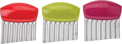 Joie Crinkle Cutter Kitchen Knife for Vegetables, Stainless Steel Blade, Colors May Vary