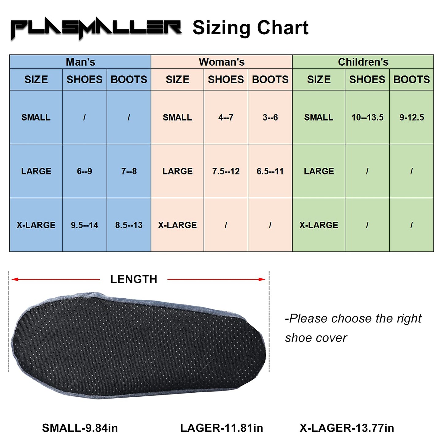 PlasMaller 5 Pairs Non Slip Washable Reusable Shoes Covers For Household Thickened Boots, 5 Colors, XL