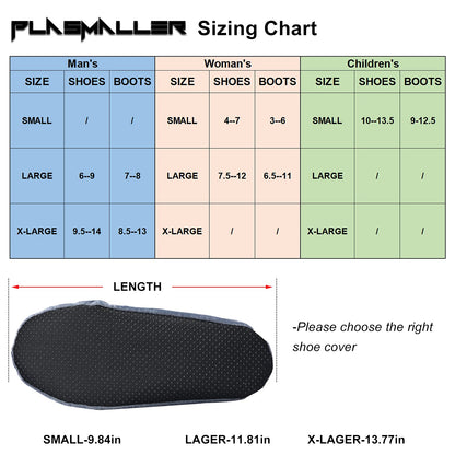 PlasMaller 5 Pairs Non Slip Washable Reusable Shoes Covers For Household Thickened Boots, 5 Colors, XL