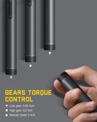 Fanttik E1 Pro 3.7V Mini Electric Screwdriver, Precision Screwdriver Set with LED Light, 24 Magnetic Bits, Max. 3 N.m, Magnetic Storage, 5/32''Hex, Repair Tool Set for Phone Camera Laptop Watch