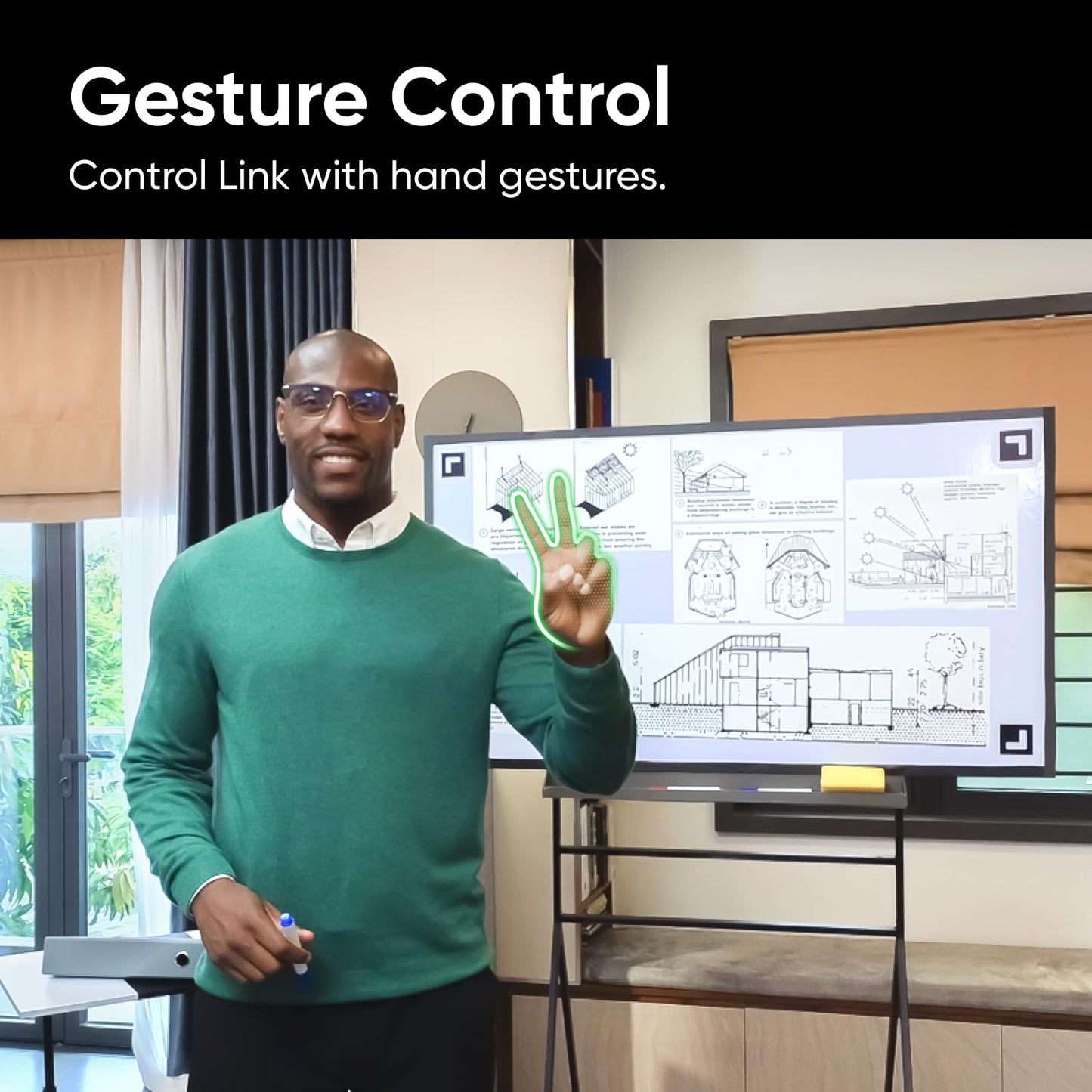 Insta360 Link - PTZ 4K Webcam with 1/2" Sensor, AI Tracking, Gesture Control, HDR, Noise-Canceling Microphones, Specialized Modes, Webcam for Laptop, Video Camera for Video Calls, Live Streaming