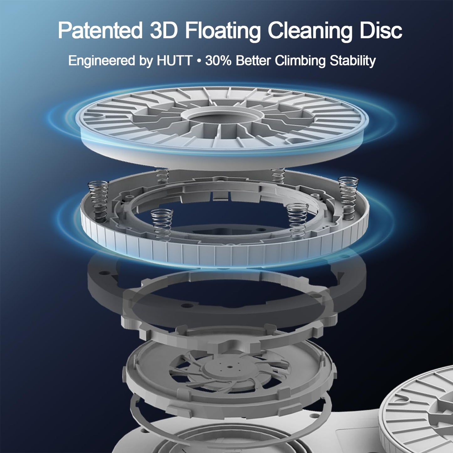 HUTT S7 Window Cleaning Robot, 5500Pa Suction, 3D Floating Chassis, HydroJet Water Spray 80ml Tank, Multiple Safety Systems, SLAM 4.0 Navigation, 8 x Cloths, All-in-One Storage Box