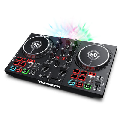 Numark Party Mix DJ Controller with Lights, 2 Decks, Mixer, Audio Interface and (Serato Lite)