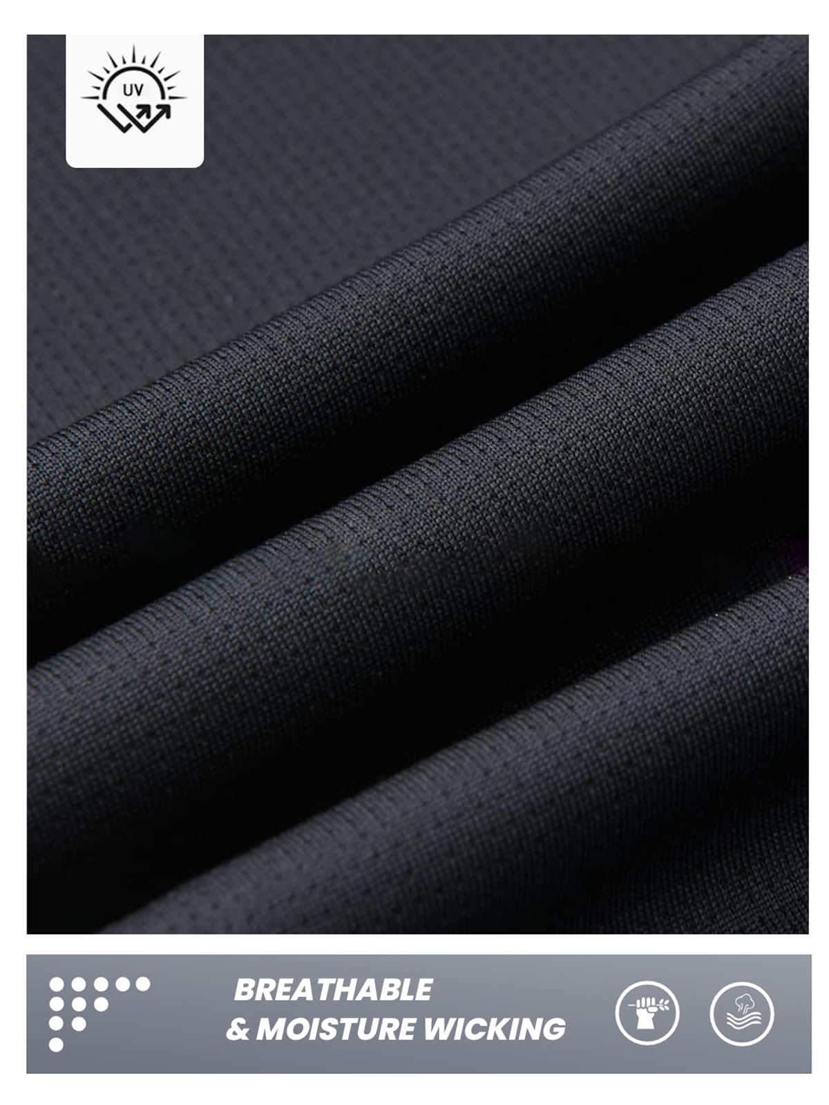 NORTHYARD Men's Running Shirt Long Sleeve Quarter Zip Pullover Moisture Wicking Quick Dry Athletic Workout Shirts Black-L