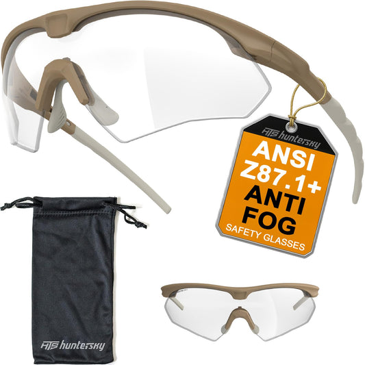 HTS HUNTERSKY S53 anti fog Tactical Shooting Range Safety Glasses Ballistic eye protection Hunting Airsoft Riding Pickleball lab chemistry goggles