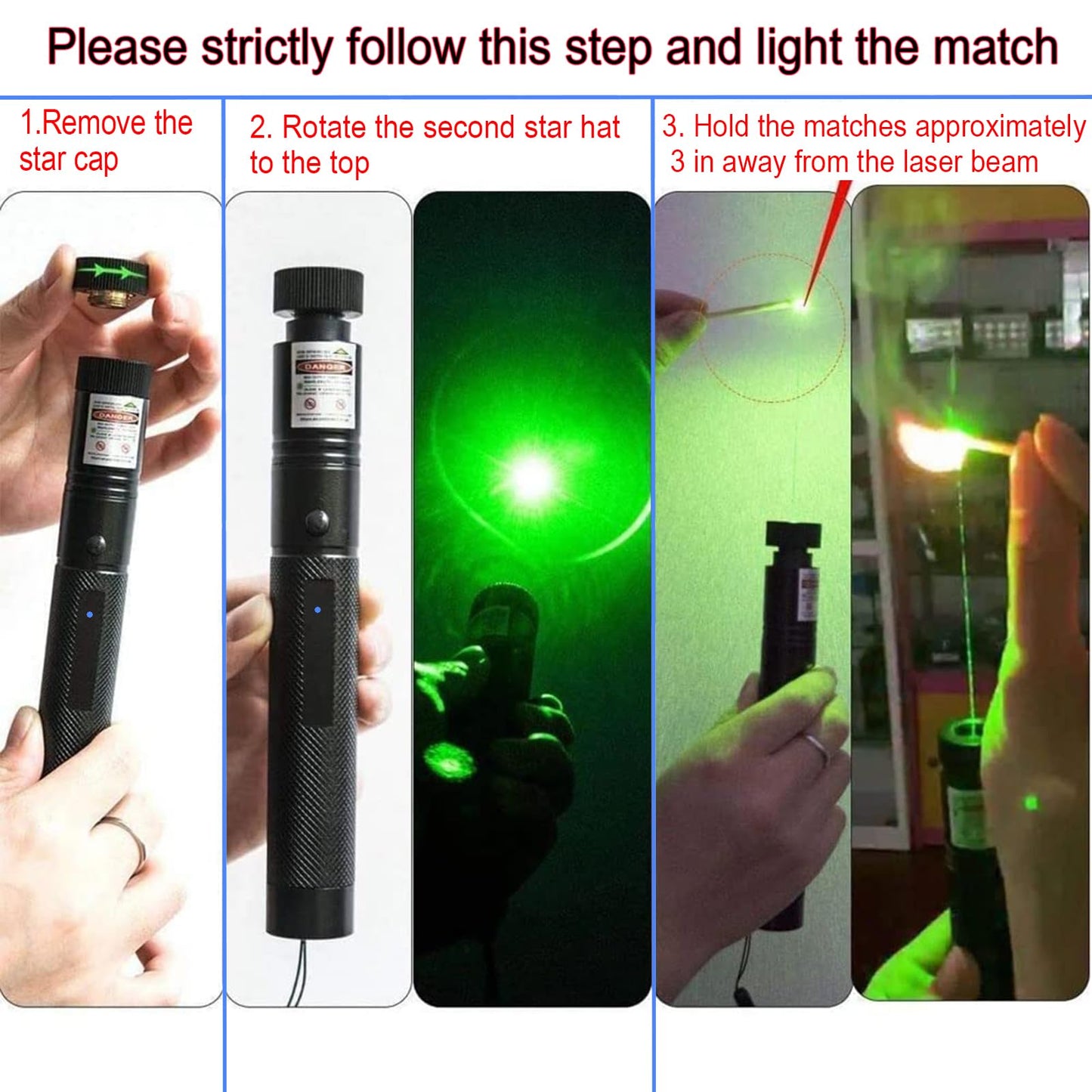 MEUSNO Green Laser Pointer, Green Laser Pointer High Power Rechargeable Strong Long Range Laser Beam Flashlight Laser Light Pointer Pen, Rechargeable Laser Pointer for Presentations Outdoor