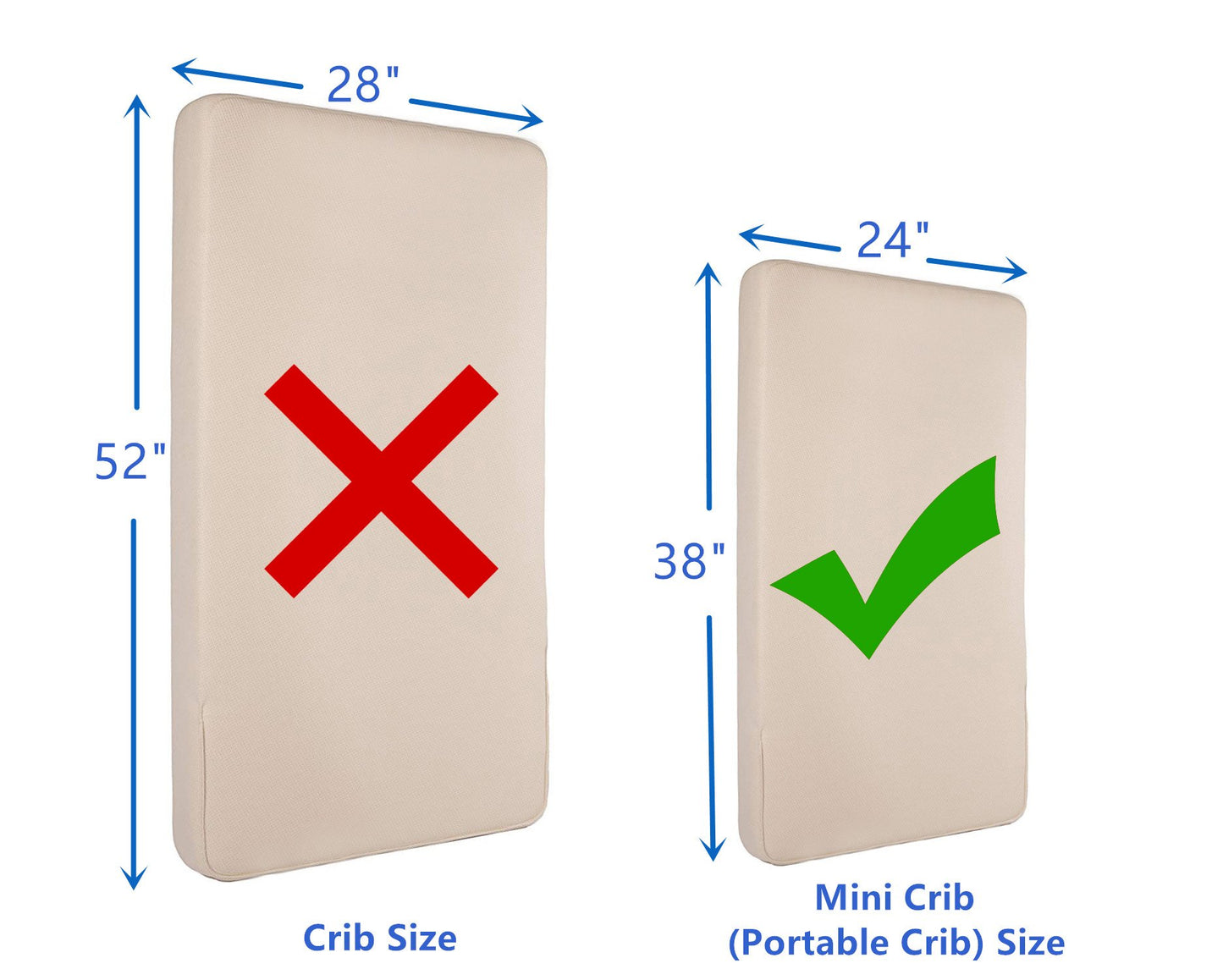 American Baby Company 100% Natural Cotton Fitted Mini Crib Sheet 38" x 24" - Soft & Breathable Small Nesting Portable Crib Sheet, Fits Pack N Play Mattresses, Baby Pink, for Boys & Girls