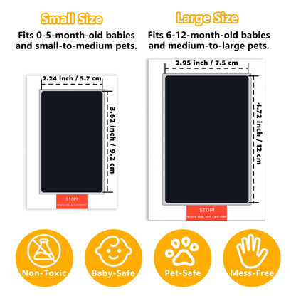 4-Pack Baby Inkless Hand and Footprint Kit Paw Nose Print Kit for Dogs Cats Pets Clean Touch Ink Pad for Baby Pets Newborn Keepsake Mess-Free Ink Pad