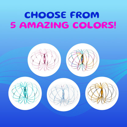 Mozi Geometric Magic Flow Bracelet - Easy to Use - 3D Bracelet Spiral Toy, Spinning Bracelet Spiral for Children and Adults (Iridescent)