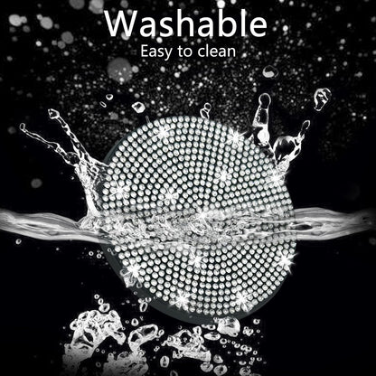 NBTEPEM 2pcs Bling Car Cup Holder Coaster, 2.75 inch Anti-Slip Shockproof Universal Fashion Coasters Insert Crystal Rhinestone Automotive Interior Accessories for Women (2 pcs, White)