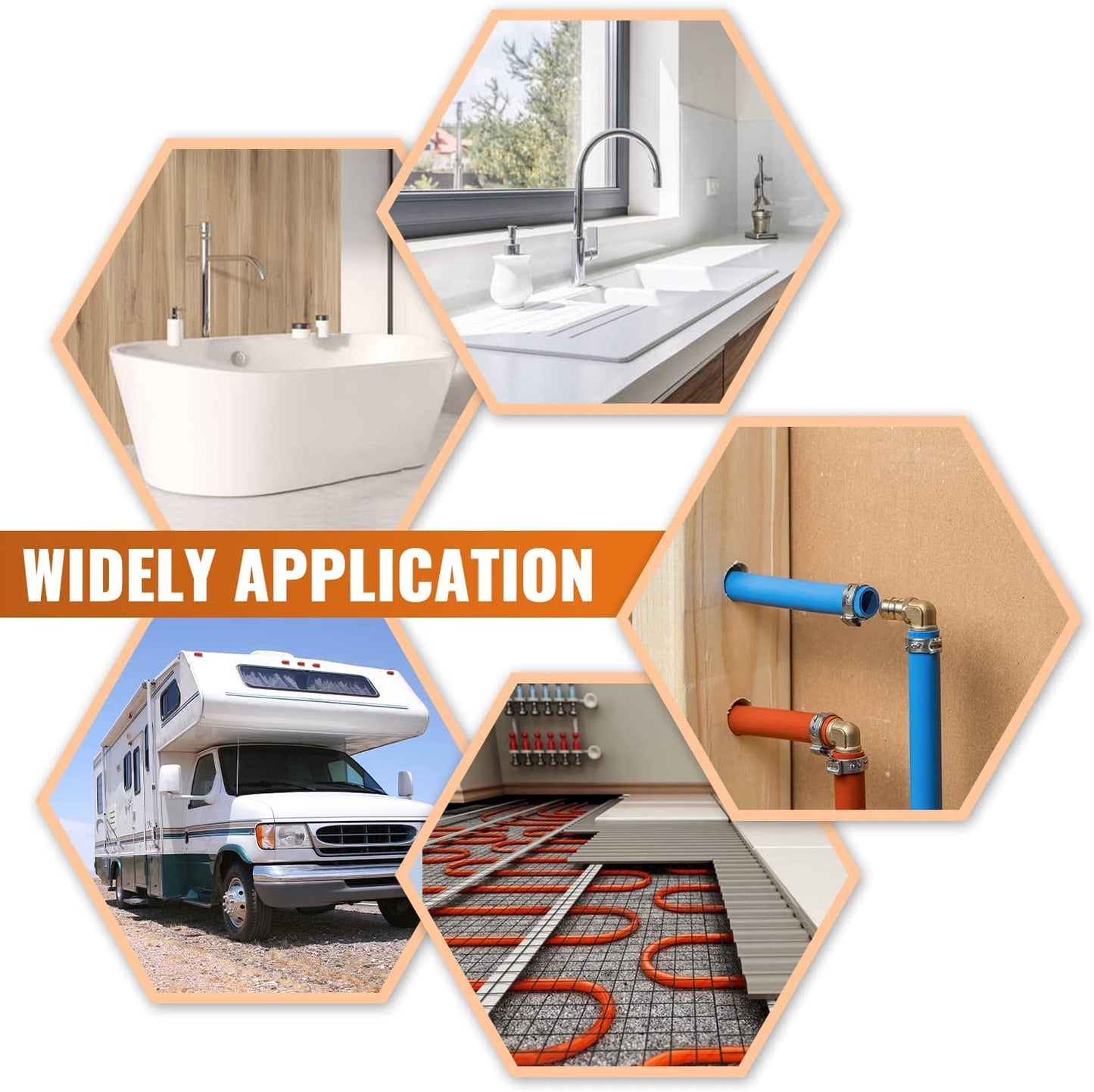 Pex Fittings 1/2 Inch, 36 PCS SUNGATOR 1/2 Inch Pex Fittings Set, 12 Each PEX Elbow Tee Coupling, 1/2" Pex Fittings For Pex Pipe, No Lead Brass, ASTM F1807