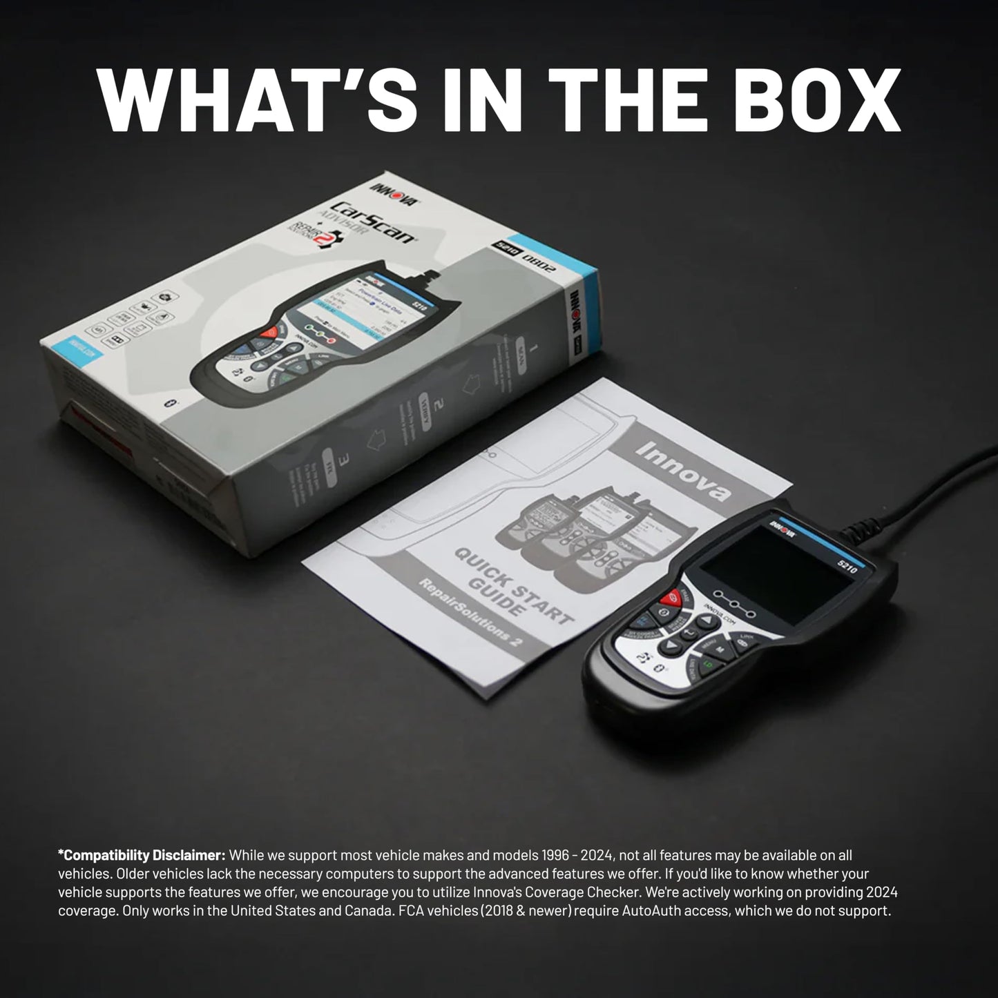 Innova 5210 OBD2 Scanner & Engine Code Reader, Battery Tester, Live Data, Oil Reset, Car Diagnostic Tool for Most Vehicles, Bluetooth Compatible with America's Top Car Repair App