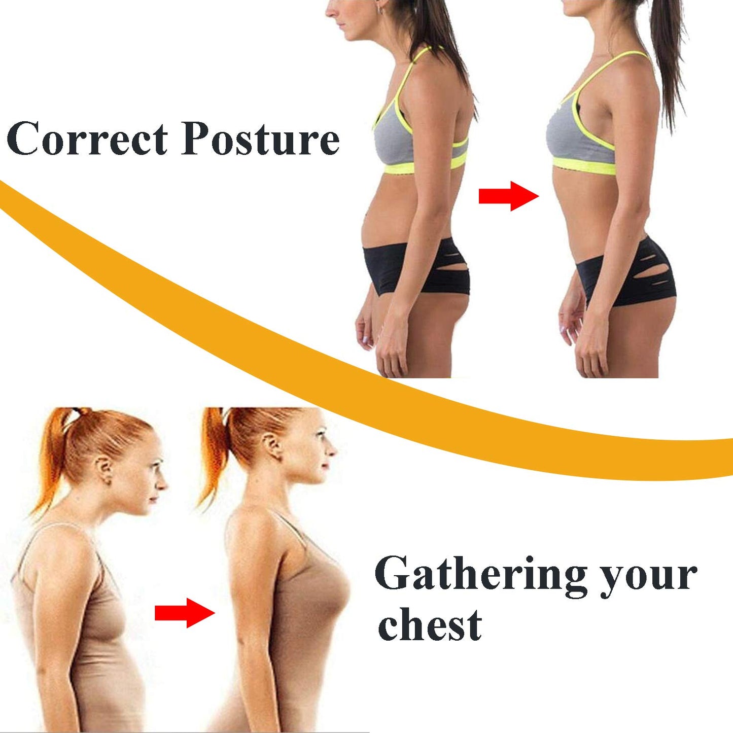 JOYSHAPER Chest Brace Up for Women Posture Corrector Bra Open Front Shaper Back Support Vest