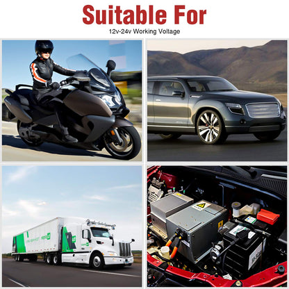 Nilight 2PCS 12FT SAE to SAE Extension Cable 16AWG 2 Pin Wire Cord Harness with 12V-24V DC Quick Connect Disconnect Connector with Dust Cap