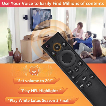 Replacement for Samsung TV Remote, for All 2019-2025 Samsung Remote Control for Smart TV with Voice Control. No Solarcell. 2-Year Warranty.