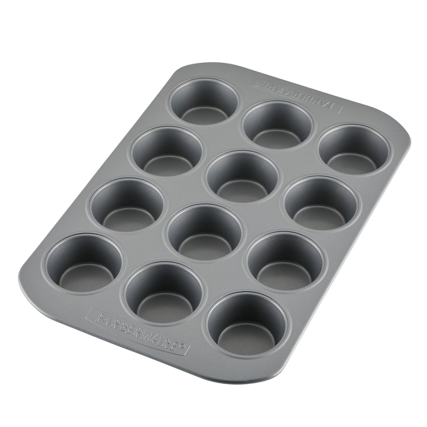 Farberware 12-c. Nonstick Nonstick Bakeware Muffin Pan, Gray