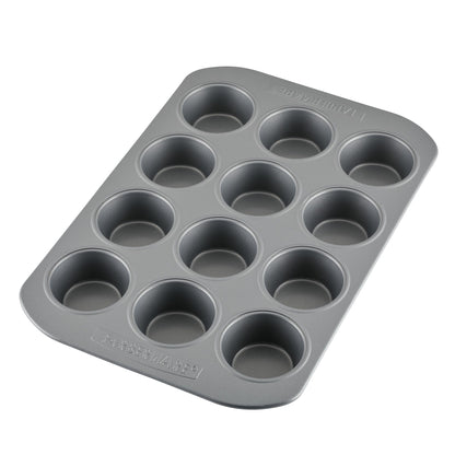 Farberware 12-c. Nonstick Nonstick Bakeware Muffin Pan, Gray