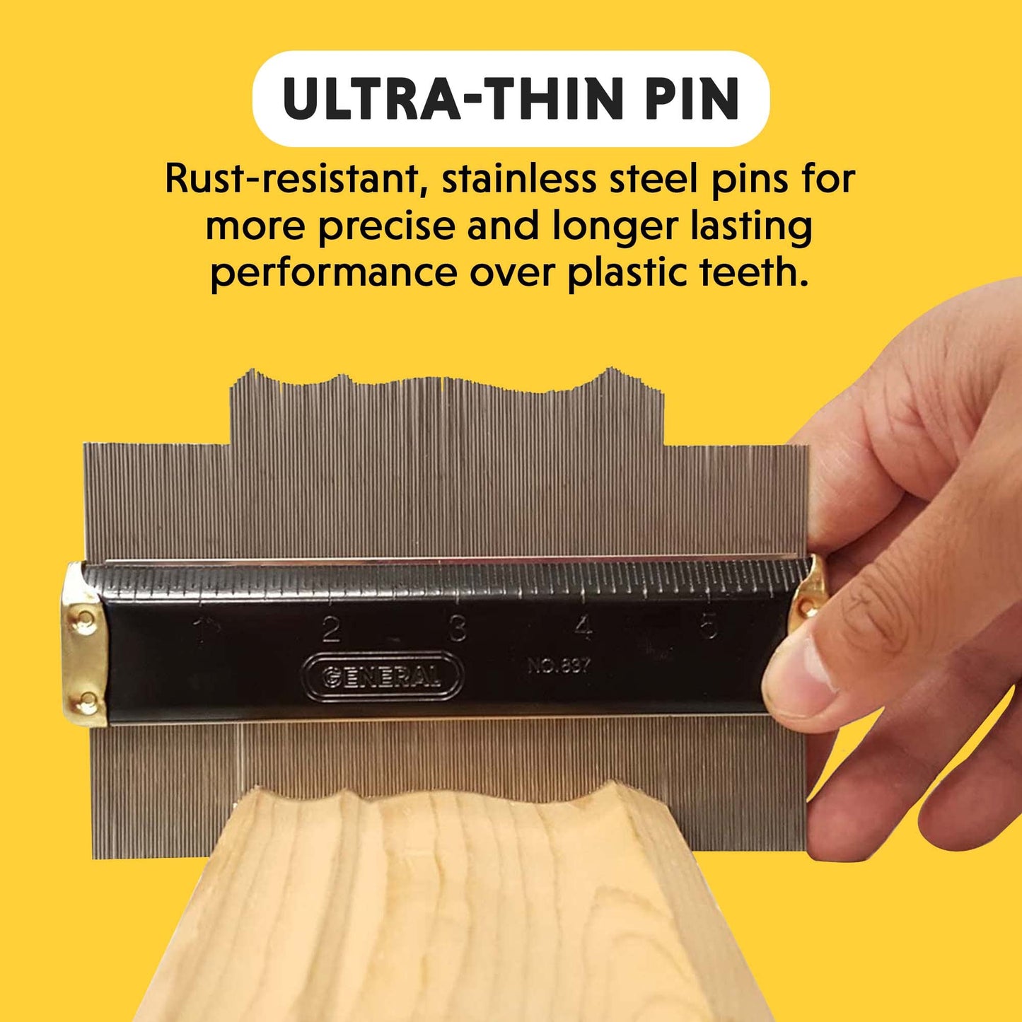 General Tools Contour Gauge 837 - 6" Angle Finder Tool for Home Improvement - Gadgets for Men