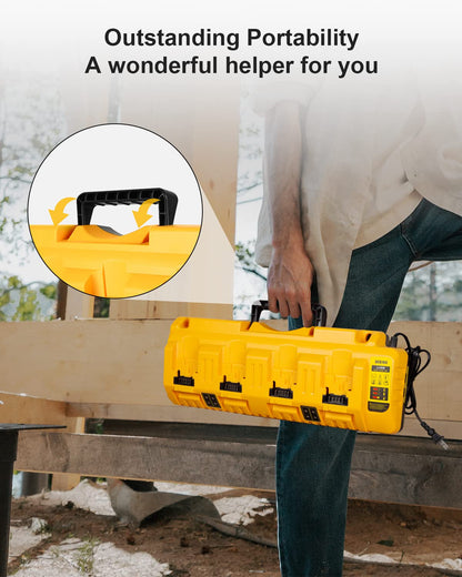 Lenoya DCB104 Replacement for Dewalt 12v 20v Max Multi Battery Charger Station DCB104