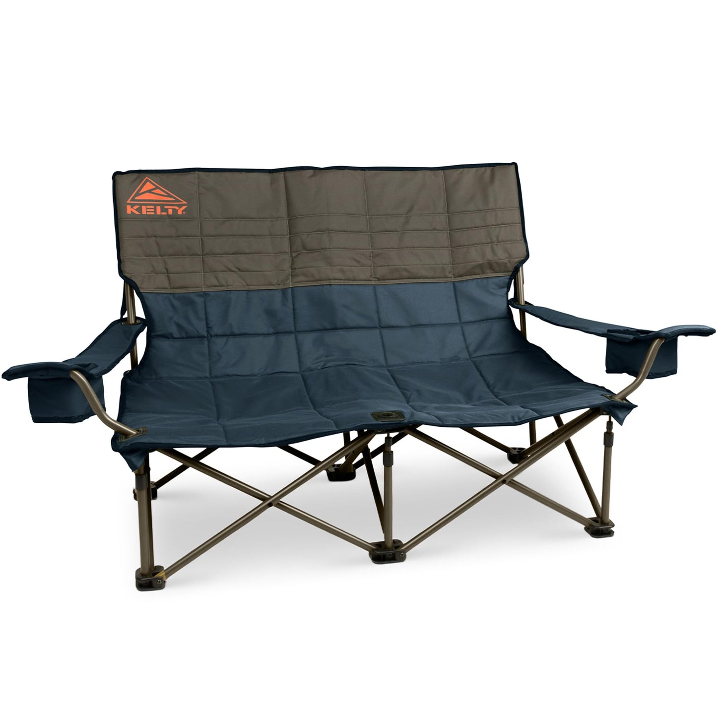 Kelty Low Loveseat Camping Chair – Portable, Folding Chair for Festivals, Camping and Beach Days, Dark Shadow/Navy