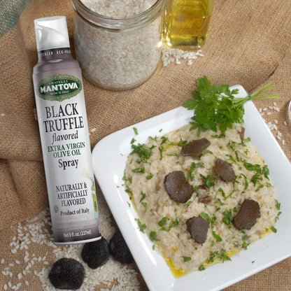 Mantova Extra Virgin Olive Oil Spray Truffle Flavored 8 oz. Spray Bottle - Manage Oil Amount - Great For Salads & Cooking