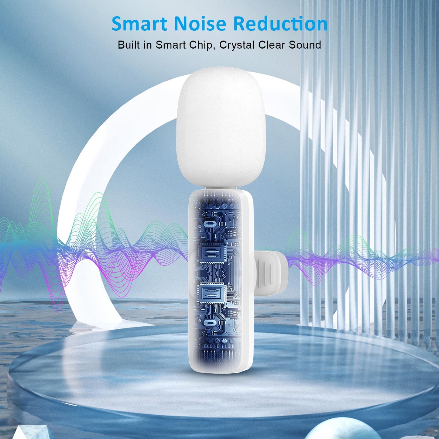 MAYBESTA Professional Wireless Lavalier Microphone for iPhone, iPad, Android - Bluetooth Lapel Mic for Video Recording - Mini Phone Microphone for Tiktok YouTube Interview Podcast Vlog