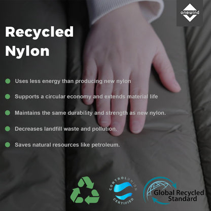 onewind Camping Sleeping Bag for Adults, Wearable Hammock Sleeping Bag Ultralight Backpacking Quilt with Draft Collar and Footbox, Lightweight Portable Camping Quilt Poncho, 78"*54", OD Green