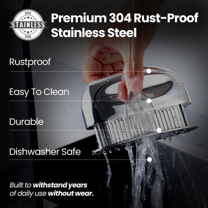 Meat Tenderizer Tool, Easy to Clean, One Piece Design - No Disassembly Needed, Ultra Sharp Needle Blades 100% Stainless Steel, Heavy-Duty Kitchen Gadgets, Meat Needle, Cooking Gadget for Tenderizing