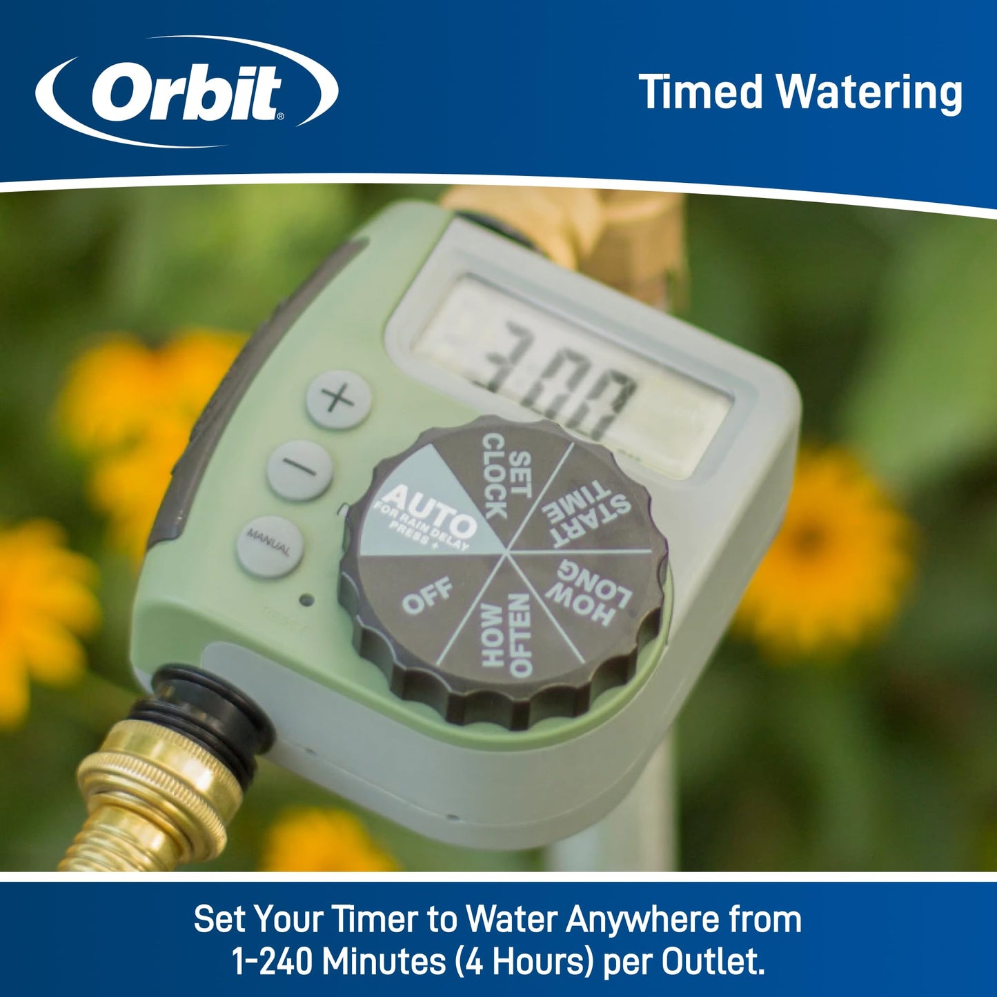 Orbit 62056 One Outlet Single-Dial Hose Faucet Timer