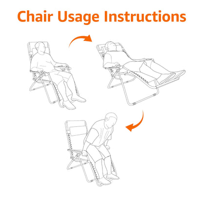 Amazon Basics Outdoor Textilene Adjustable Zero Gravity Folding Reclining Lounge Chair Set with Side Table, pack of 2, Blue