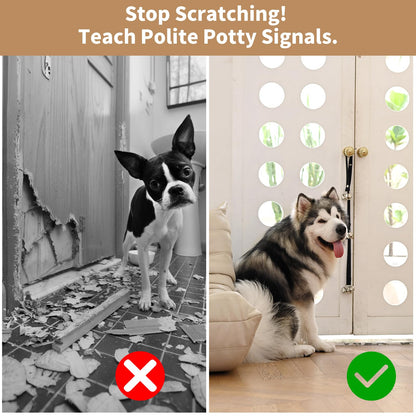 Luckyiren Upgraded Puppy Bells Dog Doorbells for Door Knob/Potty Training/Go Outside-Dog Bells for Puppies Dogs Doggy Doggie Pooch Pet Cat for Dog Lovers-Premium Quality-3 Snaps for Length Adjustment