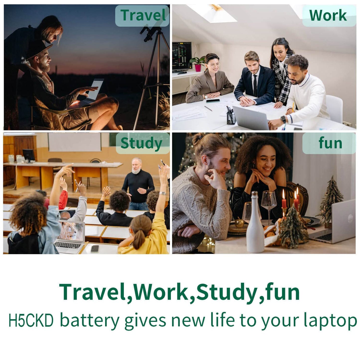 53Wh H5CKD 15V Battery Replacement for Dell Inspiron 5400 5406 7405 7300 7306 7500 7506 2-in-1 Silver 5300 5301 5401 5402 5408 5409 5501 5502 5508 5509 Series Latitude 3410 3510 Vostro 5300 5301 7T8CD