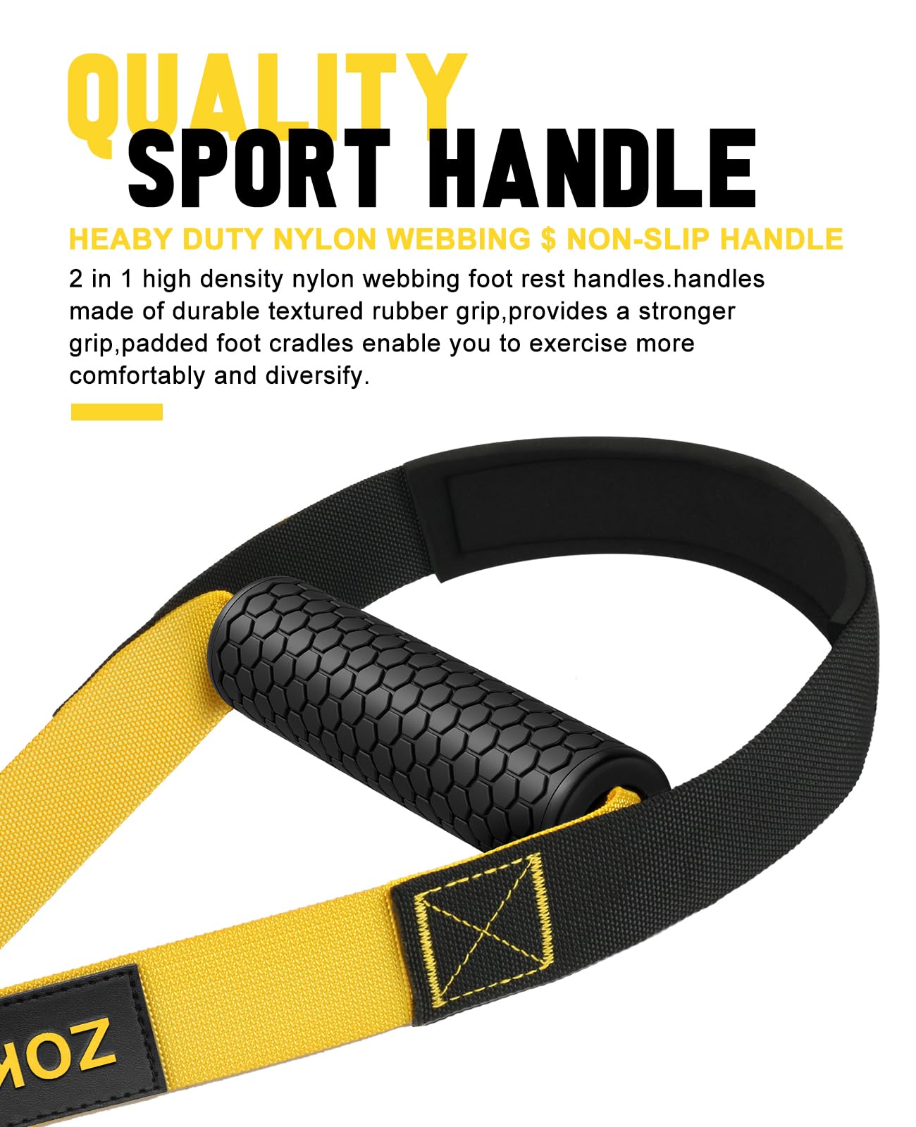 Home Resistance Training Kit, Bodyweight Resistance Straps for Full-Body Workout, 2 Adjustable Workout Straps with Handles, Door Anchor, Supports Up to 500Lbs, All-in-ONE Home Gym Equipment