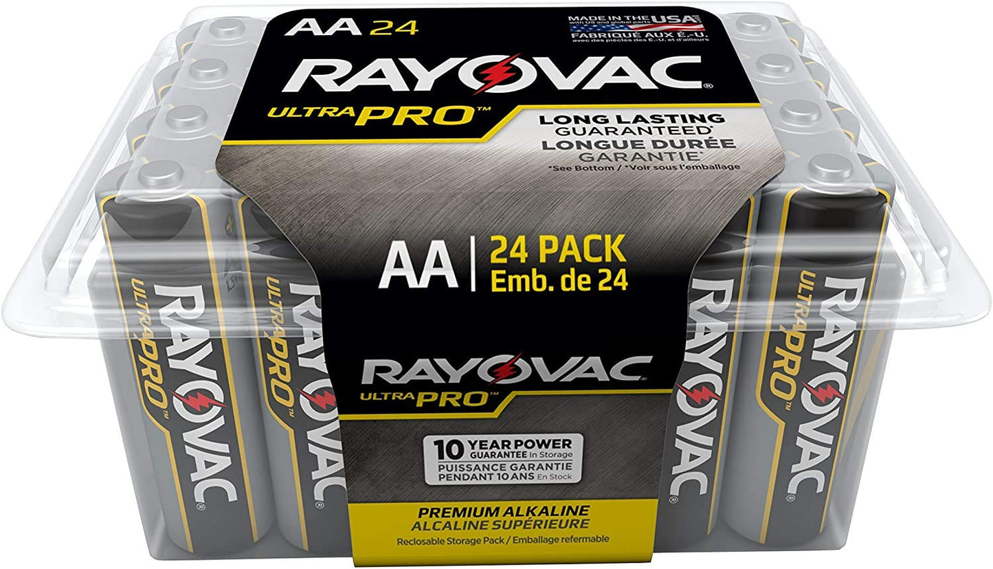 Rayovac Batteries ALAA-24F Ultra Pro AA Alkaline Batteries, AA (Pack of 24)