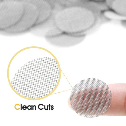 200 PCS 3/4 Inch Stainless Steel Pipe Screens, 3/4 Inch Metal Pipe Screen with Metal Box