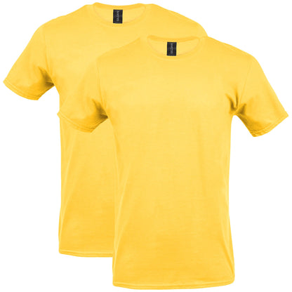 Gildan Softstyle Cotton T-Shirt, Style G64000, Multipack, Daisy (2-Pack), Small