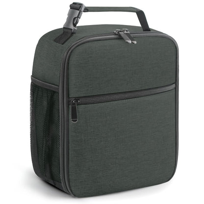 Lunch Bag for Men/Women, Reusable Lunchbox for Adult, Small Insulated Lunch box, Lunch Tote Bag for Office, Work, Picnic - Black