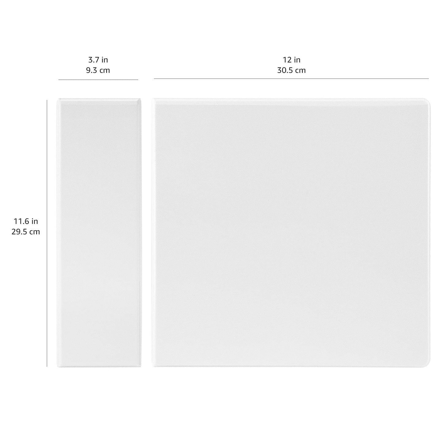 Amazon Basics 3 Ring Binders, 3 Inch, 2 Pack, D-Ring Organizer for School, Home Office, White