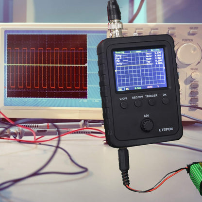 ETEPON Digital Oscilloscope Kit with BNC-Clip Cable Probe with Power Supply, (Assembled Finished Machine) EM001