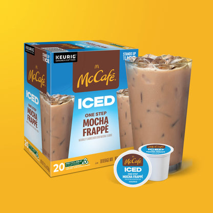 McCafe ICED One Step Mocha Frappe, Keurig Single Serve K-Cup Pods, 20 Count