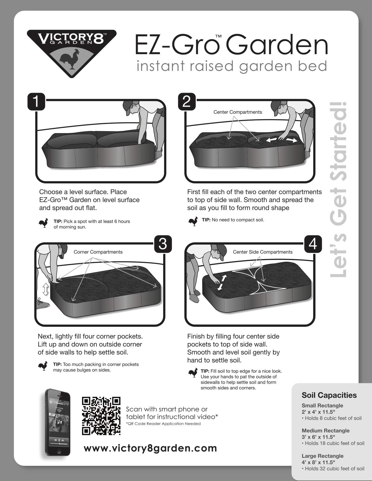 4 ft X 8 ft Victory 8 Big Green Grow Your OWN Machine EZ-GRO Raised Bed Garden AeroFlow Proprietary Fabric No Assembly