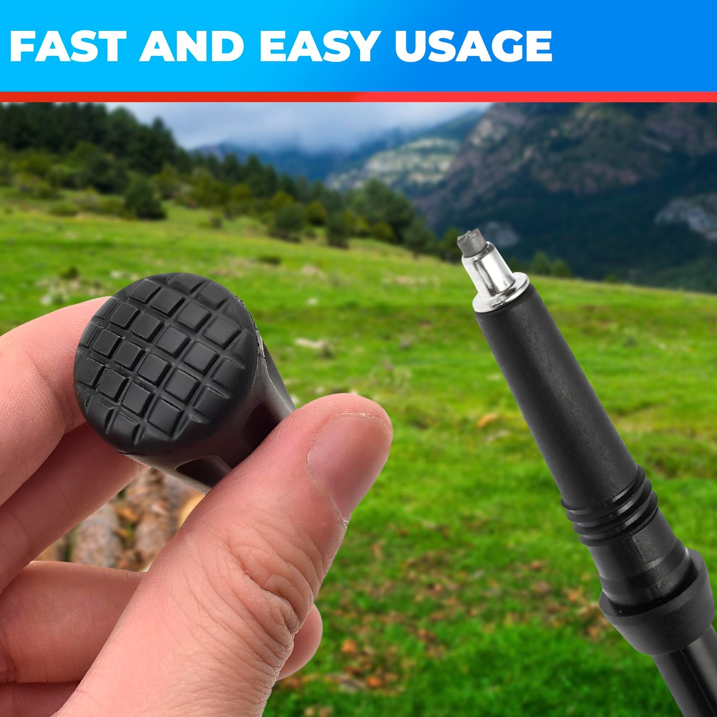 6Pcs Hiking Walking Stick Tips - Rubber Tips for Hiking Poles Hiking Accessories Collapsible Walking Stick Tips Rubber Tips for Canes - Hiking Pole Tips Rubber Tips for Walkers