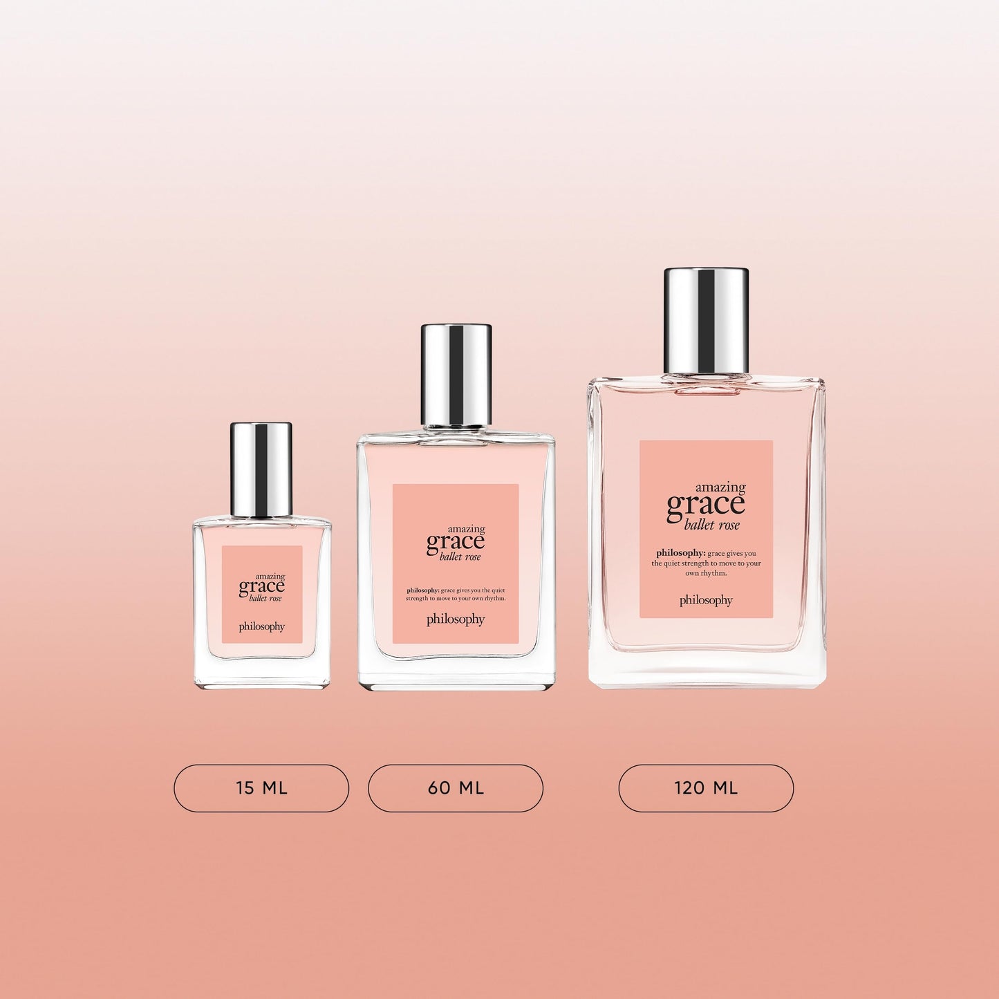 philosophy amazing grace ballet rose eau de toilette - dreamy & floral women's perfume - with notes of rose, lychee & musk - long lasting fragrance - 2 fl oz.